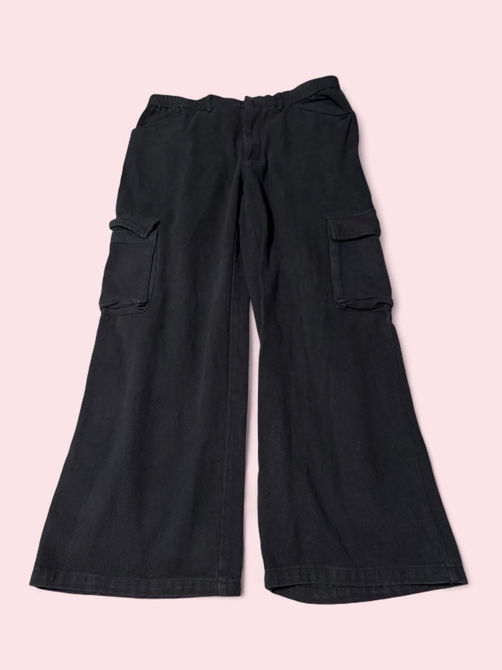 SHEIN Black Wide-Leg Cargo Pants
